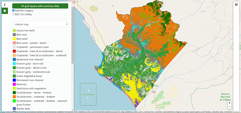 Screenshot of the Peru mapper (English version)